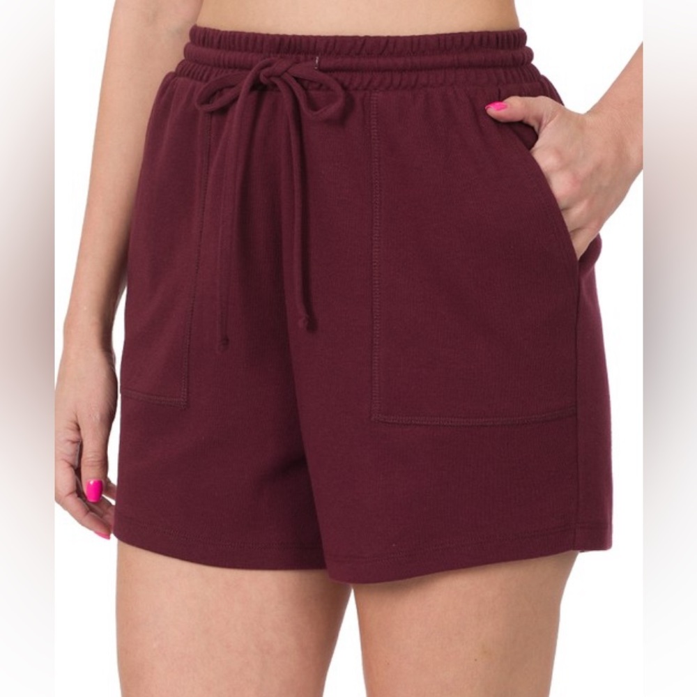 Cotton Comfort Shorts - Dk Burgundy